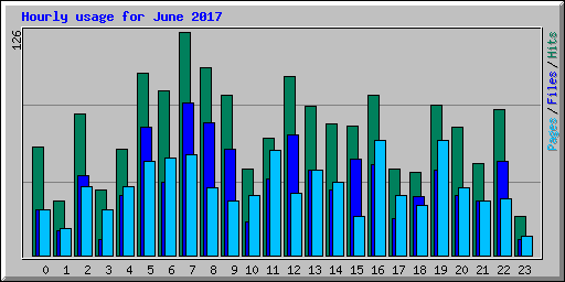 Hourly usage for June 2017