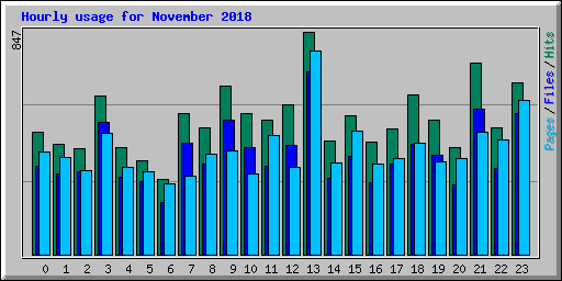 Hourly usage for November 2018