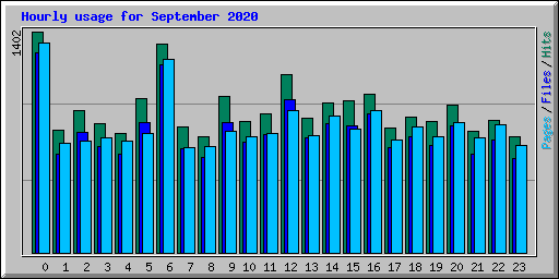 Hourly usage for September 2020