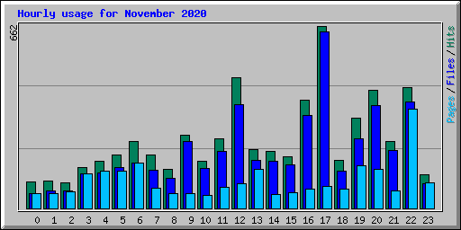 Hourly usage for November 2020