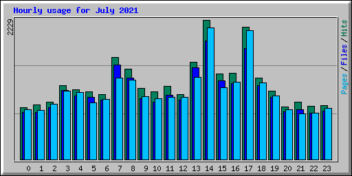 Hourly usage for July 2021