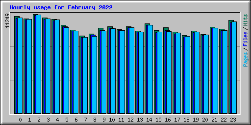 Hourly usage for February 2022