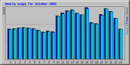 Hourly usage for October 2022