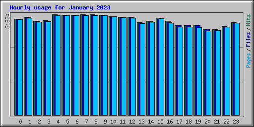 Hourly usage for January 2023