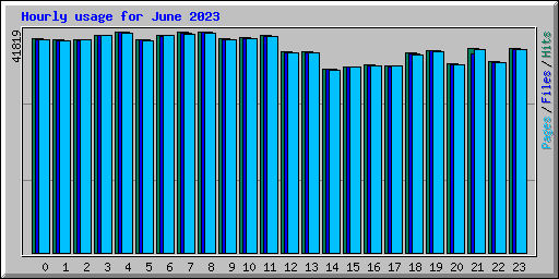 Hourly usage for June 2023