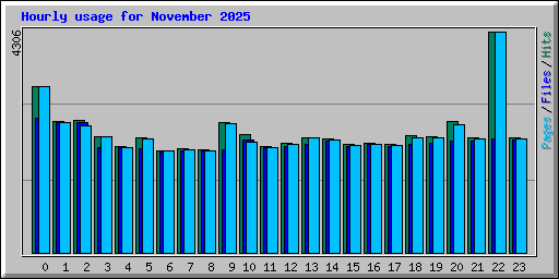 Hourly usage for November 2025
