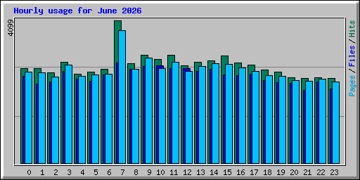 Hourly usage for June 2026