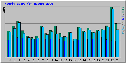 Hourly usage for August 2026